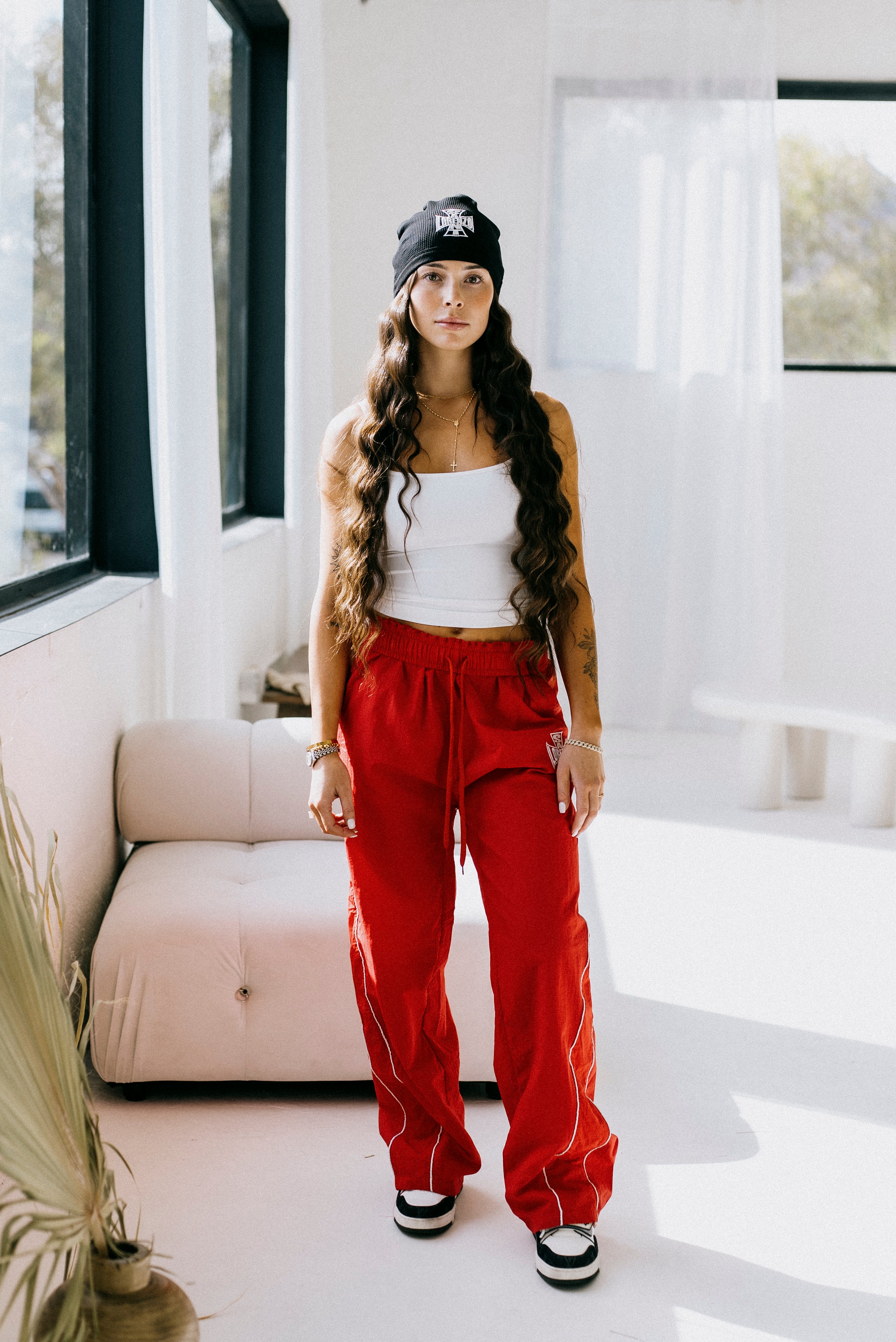 TRACK PANTS (RED)