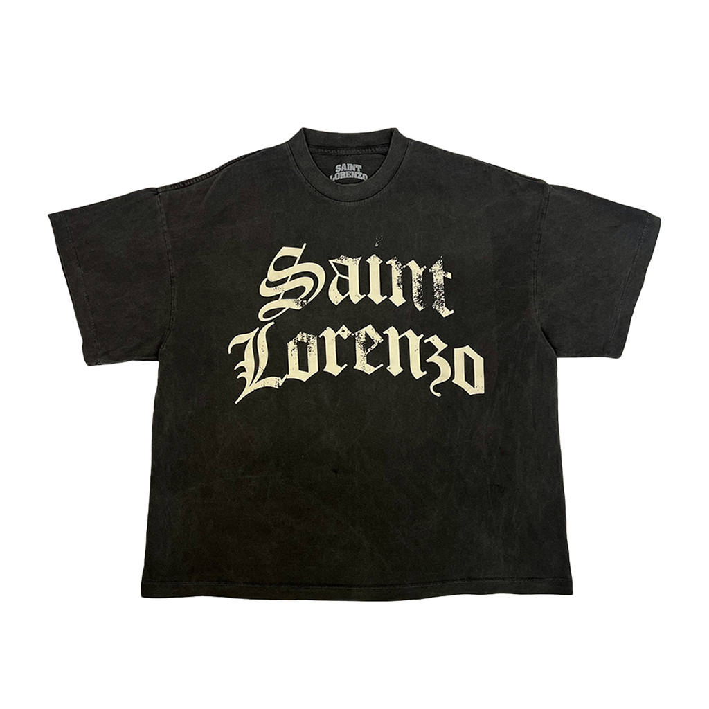 SAINT LORENZO STAPLE TEE [VINTAGE BLACK]