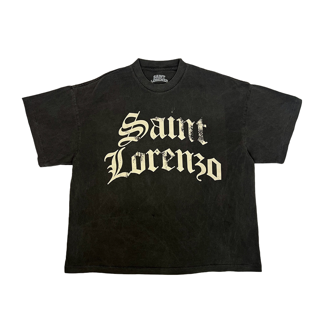SAINT LORENZO STAPLE TEE [VINTAGE BLACK]