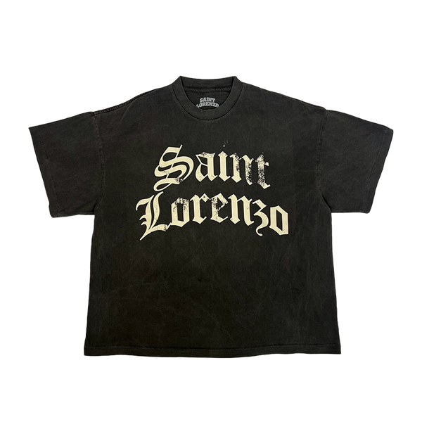 SAINT LORENZO STAPLE TEE [VINTAGE BLACK]