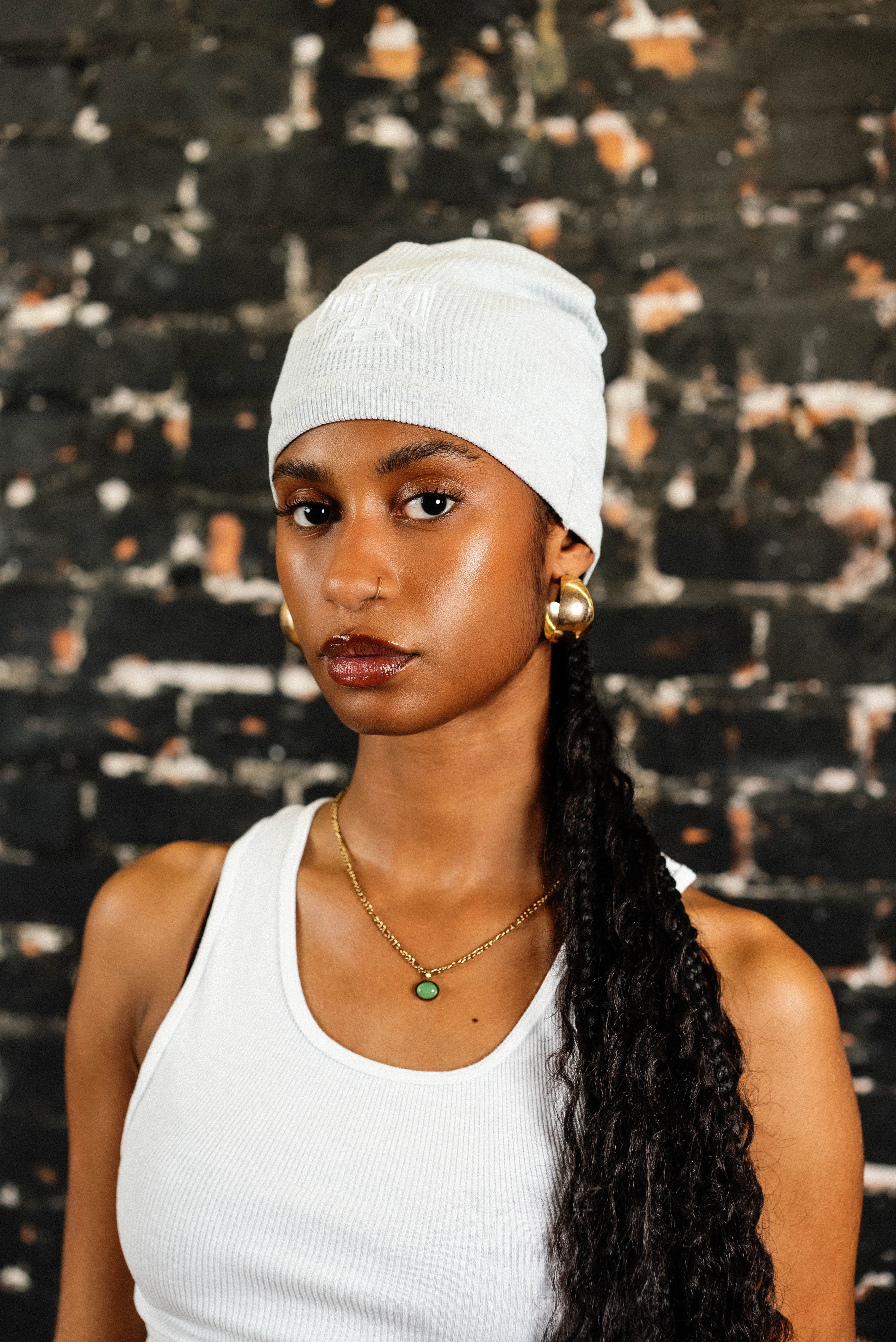 SL BIKER BEANIE [HEATHER GREY]