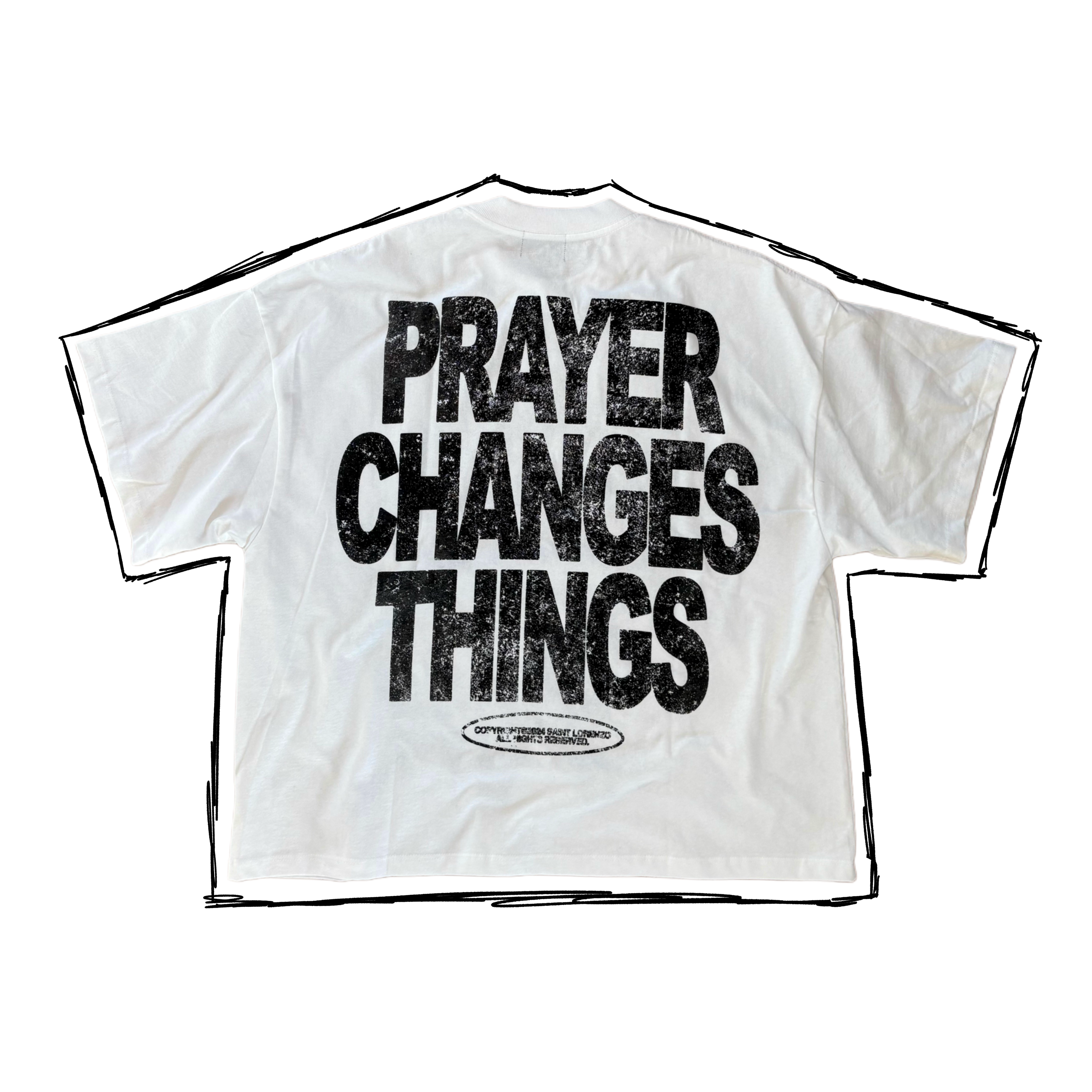 PRAYER CHANGES THINGS TEE [WHITE]