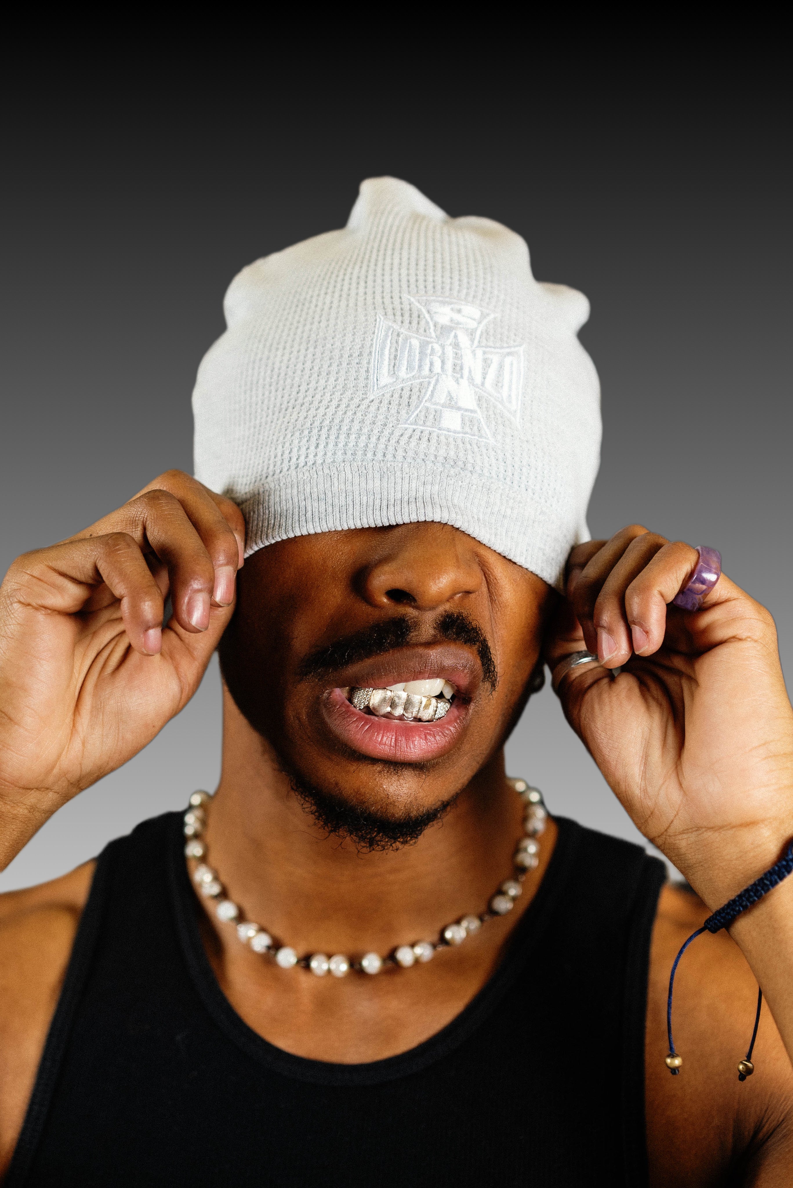 SL BIKER BEANIE [HEATHER GREY]