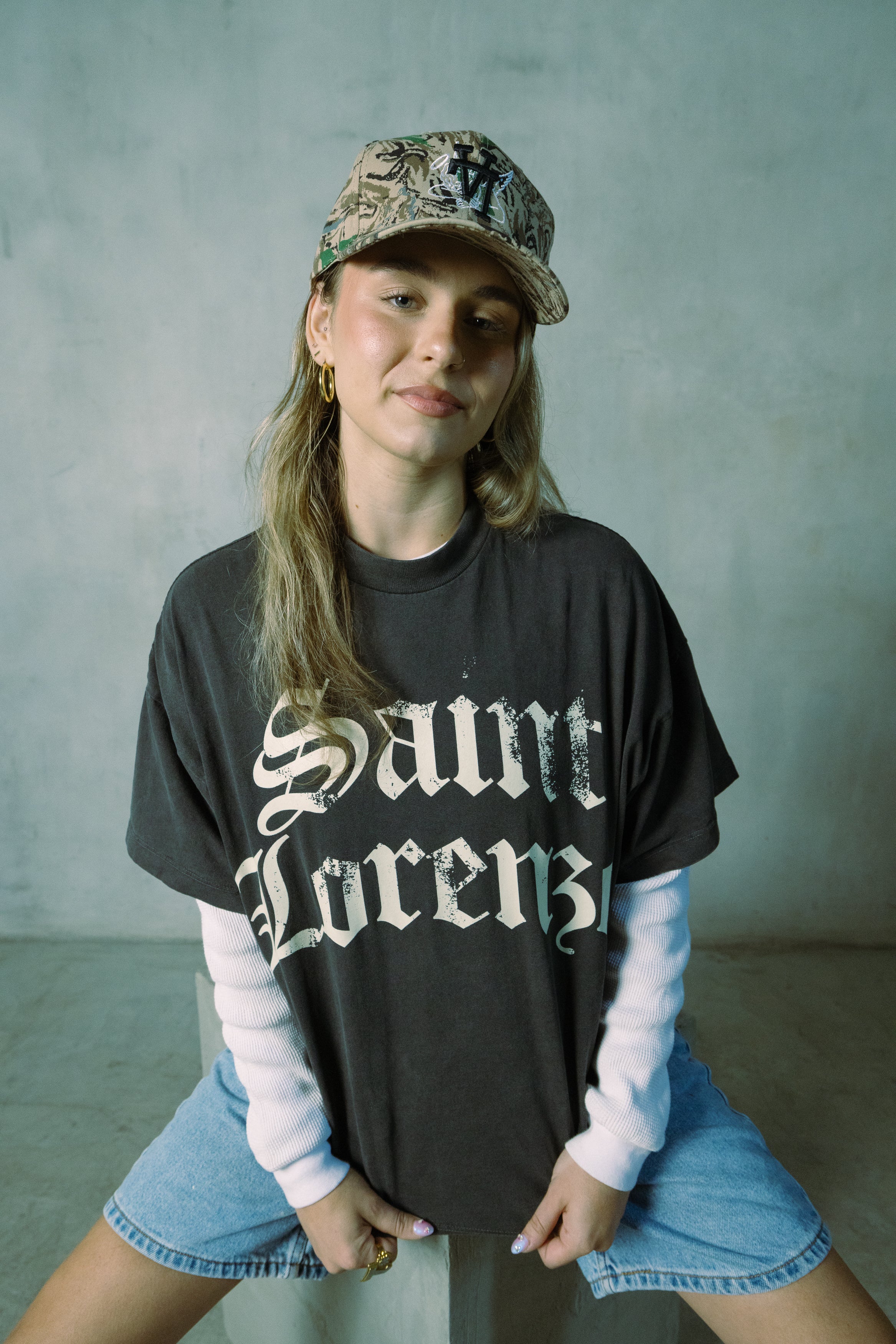 SAINT LORENZO STAPLE TEE [VINTAGE BLACK]